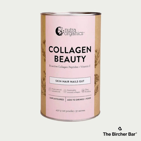 nutra organics collagen beauty powder front 450g