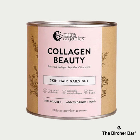 nutra organics collagen beauty powder front 225g
